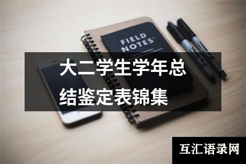 大二学生学年总结鉴定表锦集