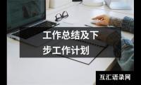 关于工作总结及下步工作计划（合集12篇）