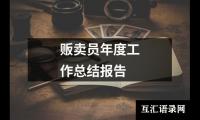 关于贩卖员年度工作总结报告（共11篇）