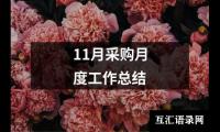 关于11月采购月度工作总结（集锦12篇）