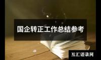 关于国企转正工作总结参考（整理17篇）