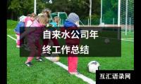 自来水公司年终工作总结