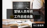 关于营销人员年终工作总结合集（锦集19篇）