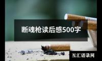 关于断魂枪读后感500字（共13篇）