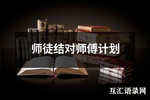 师徒结对师傅计划