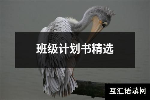 班级计划书精选