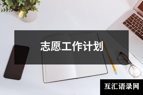 志愿工作计划