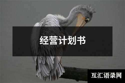 经营计划书