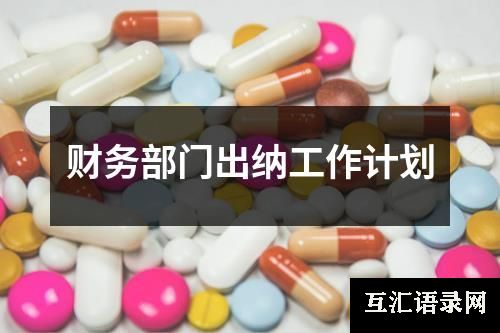 财务部门出纳工作计划