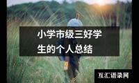 关于小学市级三好学生的个人总结（精选18篇）