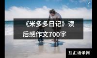 《米多多日记》读后感作文700字