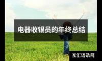 关于电器收银员的年终总结（锦集16篇）