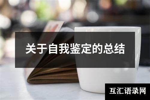 关于自我鉴定的总结