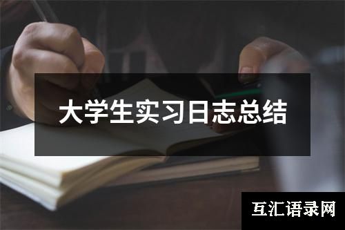 大学生实习日志总结