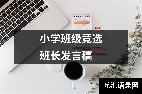 小学班级竞选班长发言稿