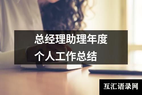 总经理助理年度个人工作总结