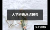 关于大学班级总结报告（集锦17篇）