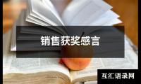 关于销售获奖感言（合集18篇）