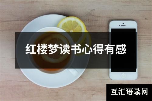 红楼梦读书心得有感