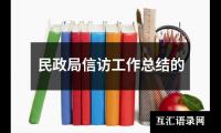 关于民政局信访工作总结的（共19篇）