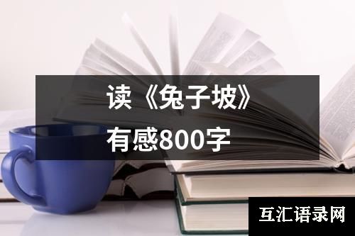 读《兔子坡》有感800字