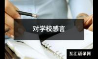 对学校感言