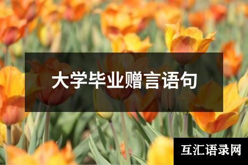 大学毕业赠言语句