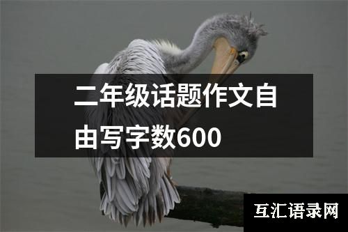 二年级话题作文自由写字数600