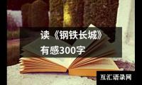 关于读《钢铁长城》有感300字（锦集20篇）