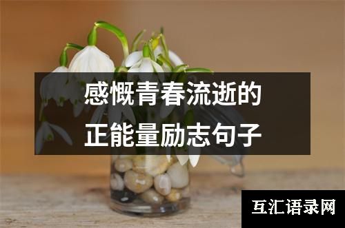 感慨青春流逝的正能量励志句子