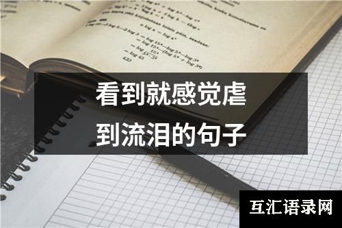 看到就感觉虐到流泪的句子