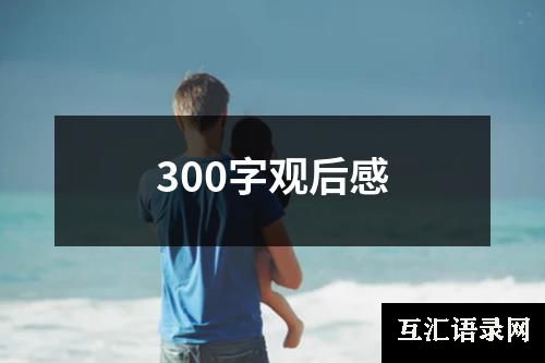 300字观后感