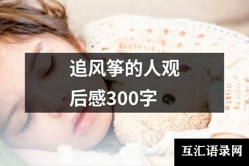 追风筝的人观后感300字