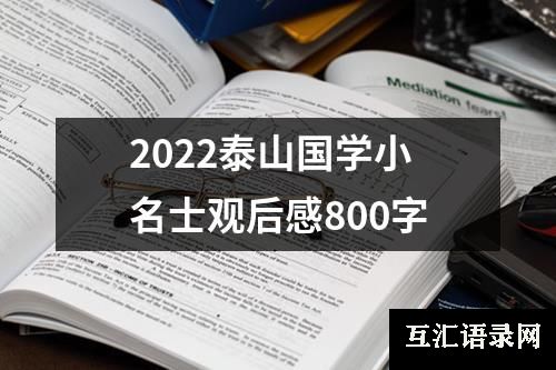 2022泰山国学小名士观后感800字