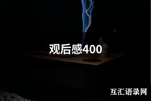 观后感400