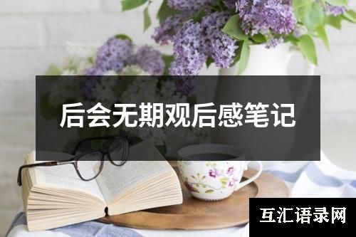 后会无期观后感笔记