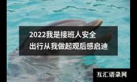 关于2022我是接班人安全出行从我做起观后感启迪（通用12篇）