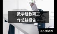 数学组教研工作总结报告